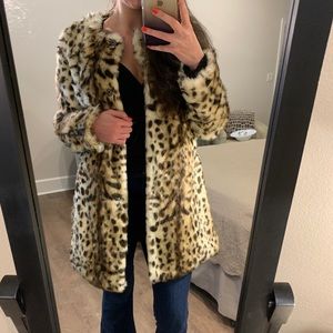Boutique Cheetah Print Fur Coat